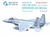 Quinta Studio QDS-32155 F-15C Early/F-15A/F-15J early 3D-Printed & coloured Interior on decal paper (Tamiya) (small version) 1/32